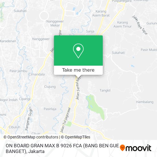 ON BOARD GRAN MAX B 9026 FCA (BANG BEN GUE BANGET) map