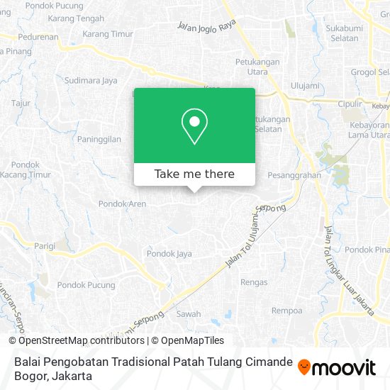 Balai Pengobatan Tradisional Patah Tulang Cimande Bogor map