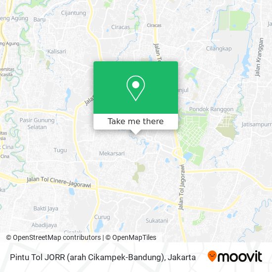 Pintu Tol JORR (arah Cikampek-Bandung) map