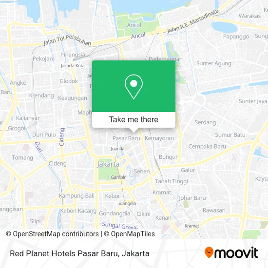 Red Planet Hotels Pasar Baru map
