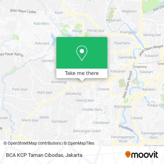 BCA KCP Taman Cibodas map