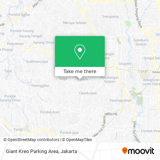 Giant Kreo Parking Area map