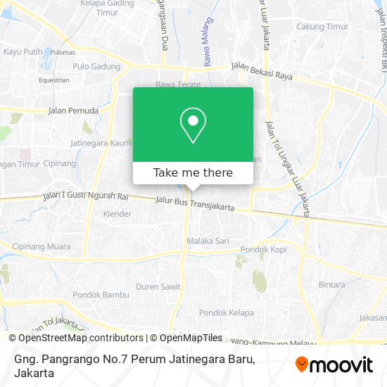 Gng. Pangrango No.7 Perum Jatinegara Baru map