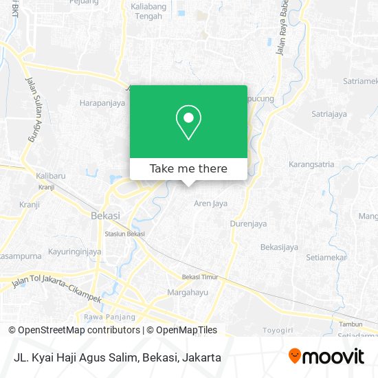 JL. Kyai Haji Agus Salim, Bekasi map