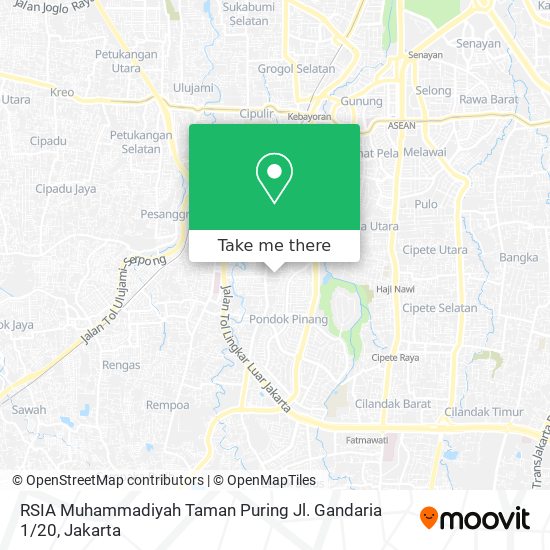 RSIA Muhammadiyah Taman Puring Jl. Gandaria 1 / 20 map