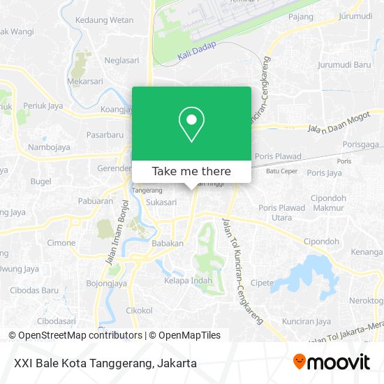 XXI Bale Kota Tanggerang map