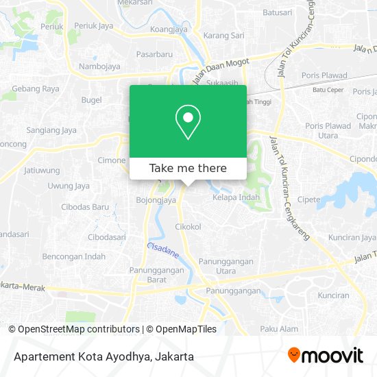 Apartement Kota Ayodhya map