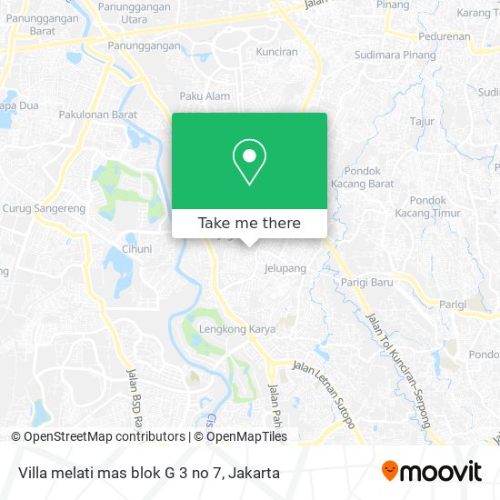 Villa melati mas blok G 3 no 7 map