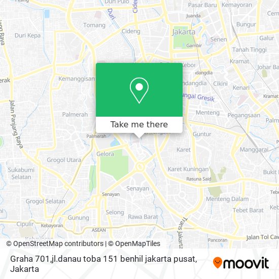 Graha 701,jl.danau toba 151 benhil jakarta pusat map