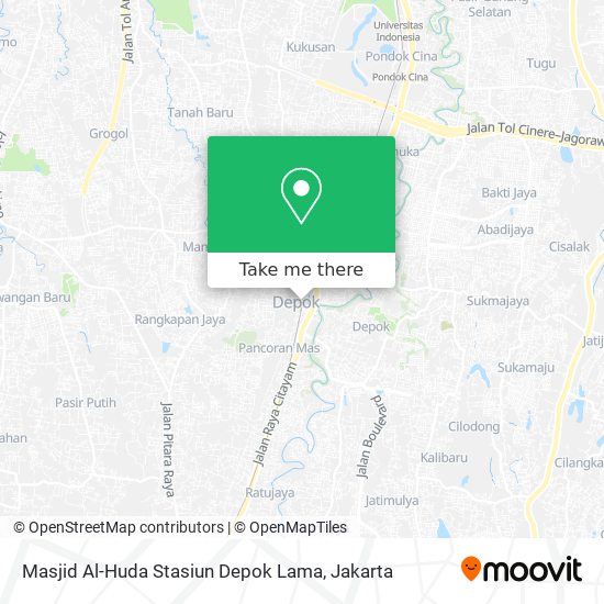 Masjid Al-Huda Stasiun Depok Lama map