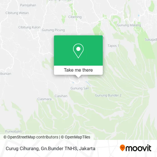 Curug Cihurang, Gn.Bunder  TNHS map