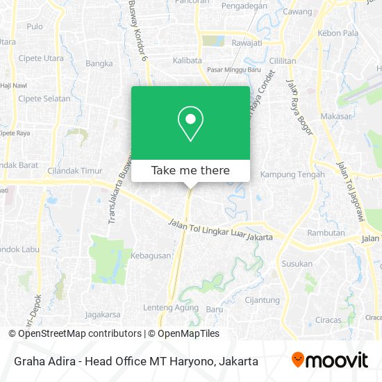 Graha Adira - Head Office MT Haryono map