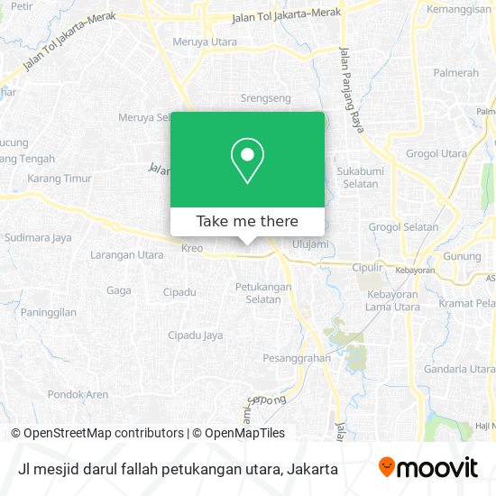 Jl mesjid darul fallah  petukangan utara map