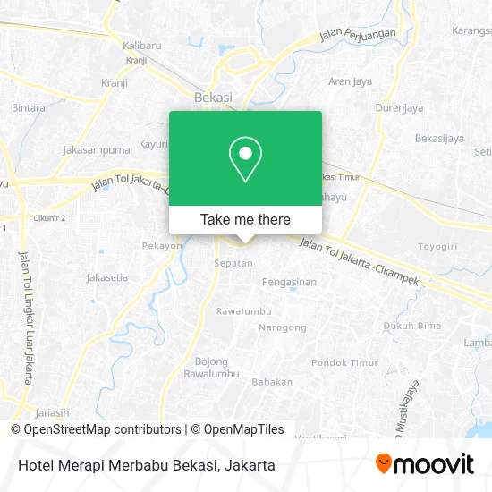Hotel Merapi Merbabu Bekasi map