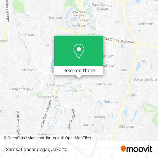 Samsat pasar segar map