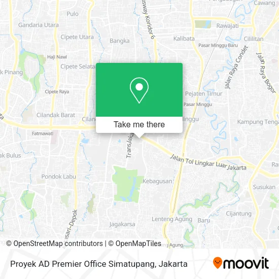 Proyek AD Premier Office Simatupang map