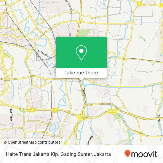 Halte Trans Jakarta Klp. Gading Sunter map