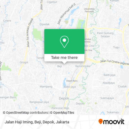 Jalan Haji Iming, Beji, Depok map