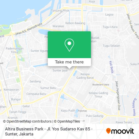 Altira Business Park - Jl. Yos Sudarso Kav 85 - Sunter map