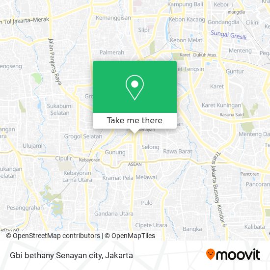 Gbi bethany  Senayan city map