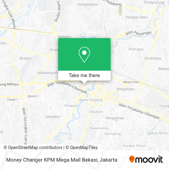 Money Changer KPM Mega Mall Bekasi map