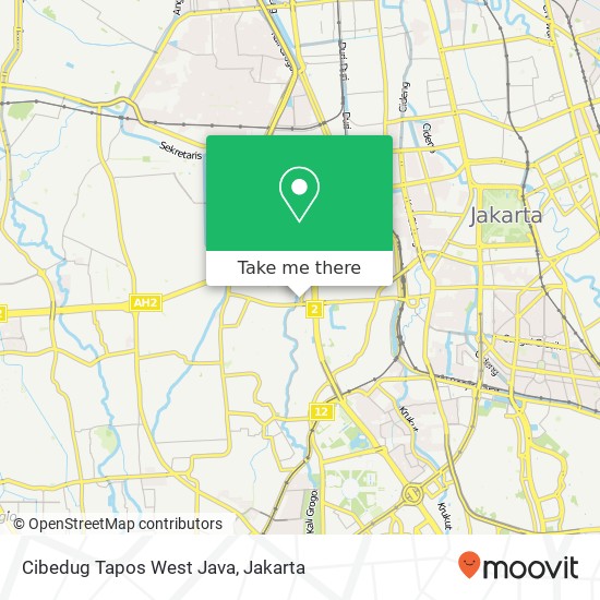 Cibedug Tapos West Java map