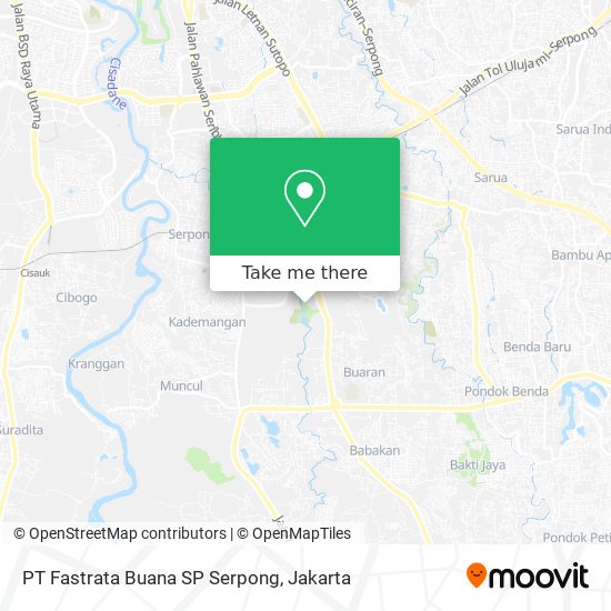 PT Fastrata Buana SP Serpong map