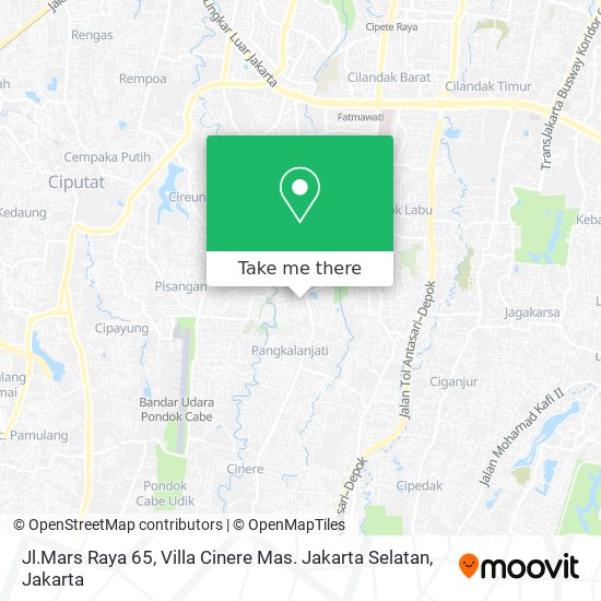 Jl.Mars Raya 65, Villa Cinere Mas. Jakarta Selatan map