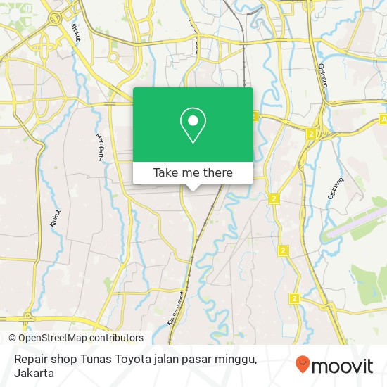 Repair shop Tunas Toyota jalan pasar minggu map