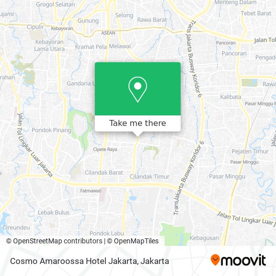 Cosmo Amaroossa Hotel Jakarta map