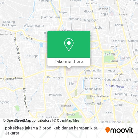 poltekkes jakarta 3 prodi kebidanan harapan kita map