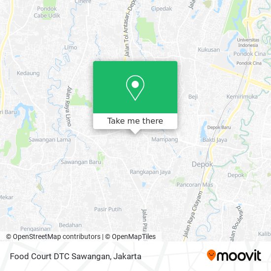 Food Court DTC Sawangan map