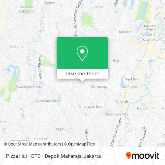 Pizza Hut - DTC - Depok Maharaja map