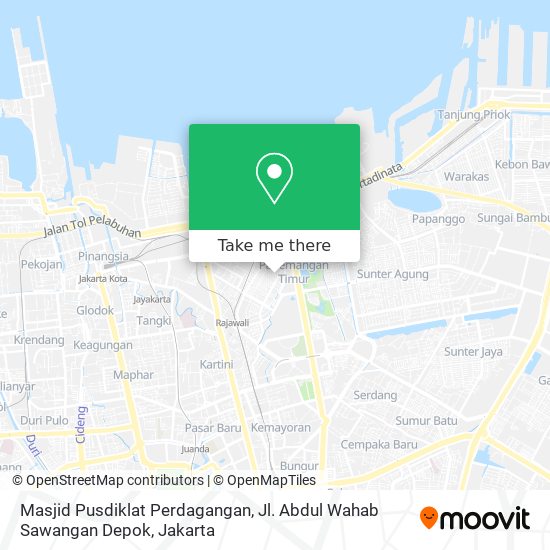 Masjid Pusdiklat Perdagangan, Jl. Abdul Wahab Sawangan Depok map