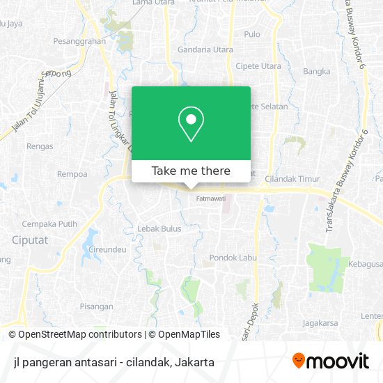 jl pangeran antasari - cilandak map
