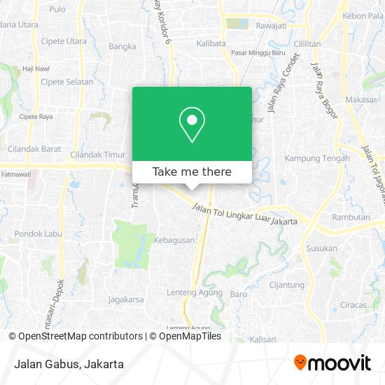 Jalan Gabus map