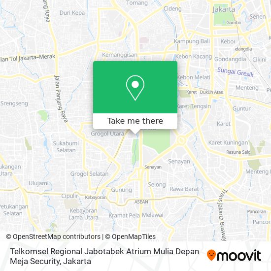 Telkomsel Regional Jabotabek Atrium Mulia Depan Meja Security map
