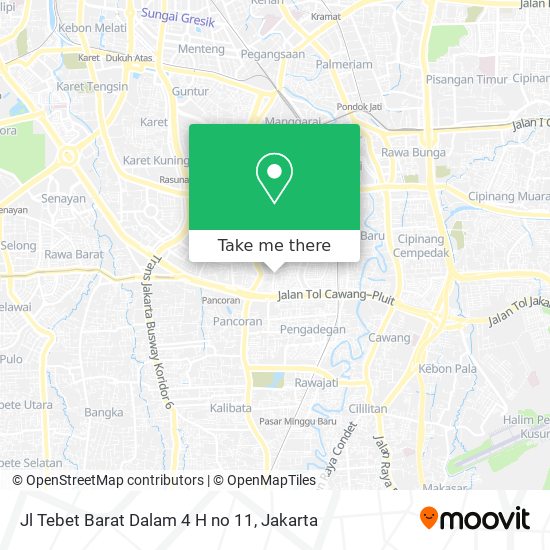 Jl Tebet Barat Dalam 4 H no 11 map