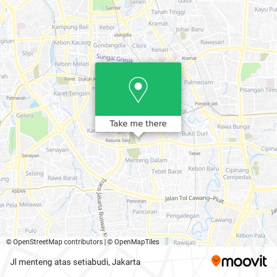 Jl menteng atas setiabudi map