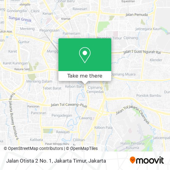Jalan Otista 2 No. 1, Jakarta Timur map