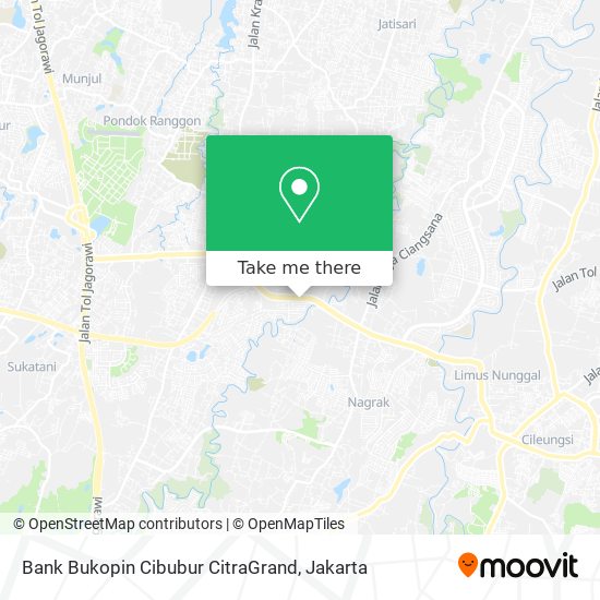 Bank Bukopin Cibubur CitraGrand map