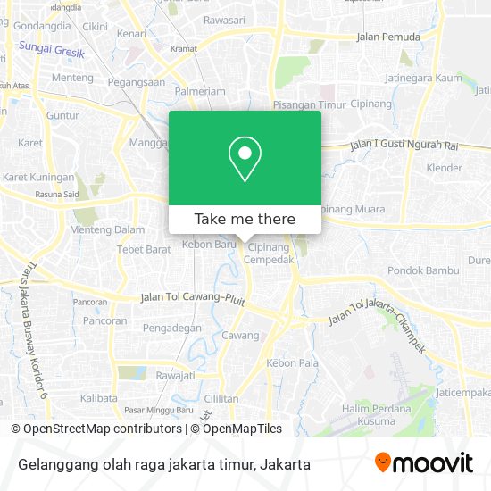Gelanggang olah raga jakarta timur map