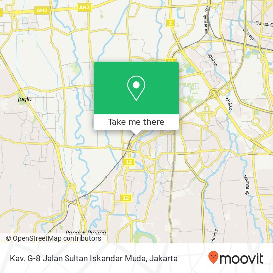 Kav. G-8 Jalan Sultan Iskandar Muda map