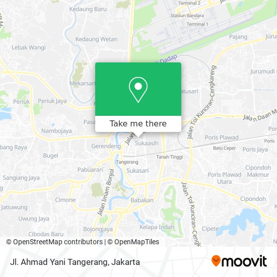 Jl. Ahmad Yani Tangerang map