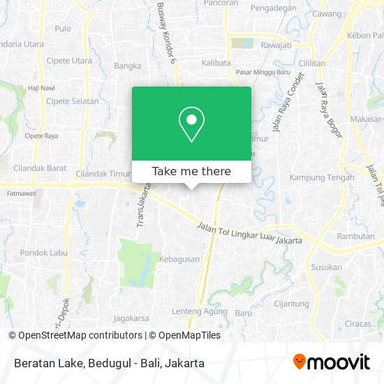 Beratan Lake, Bedugul - Bali map