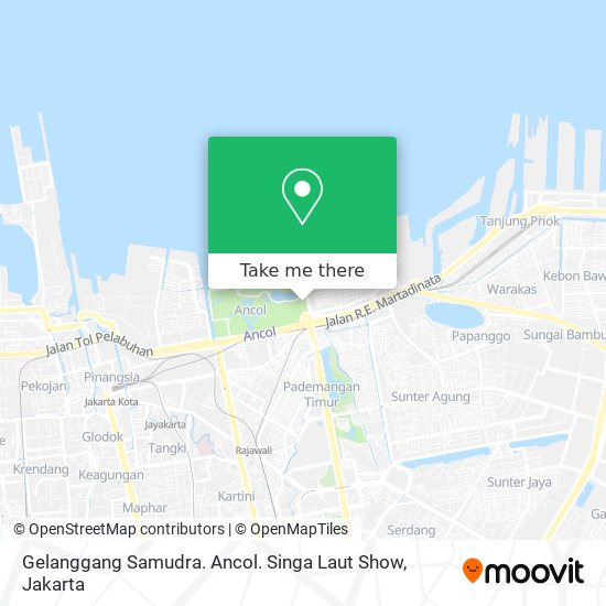 Gelanggang Samudra. Ancol. Singa Laut Show map