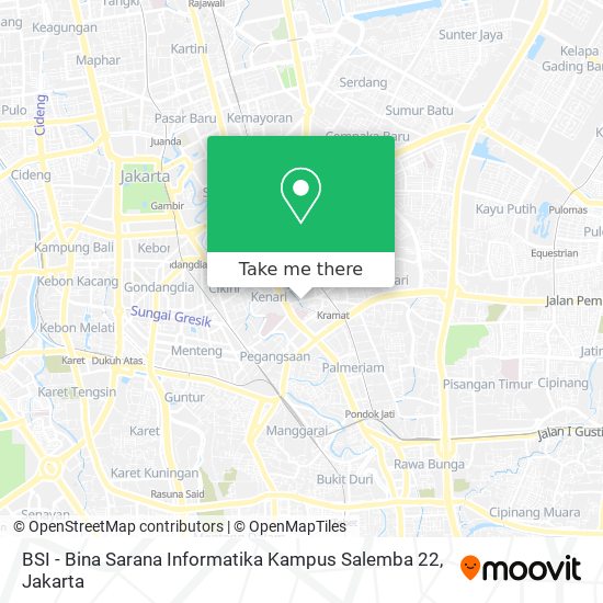 BSI - Bina Sarana Informatika Kampus Salemba 22 map