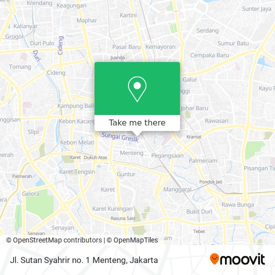 Jl. Sutan Syahrir no. 1 Menteng map