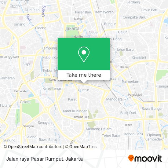 Jalan raya Pasar Rumput map