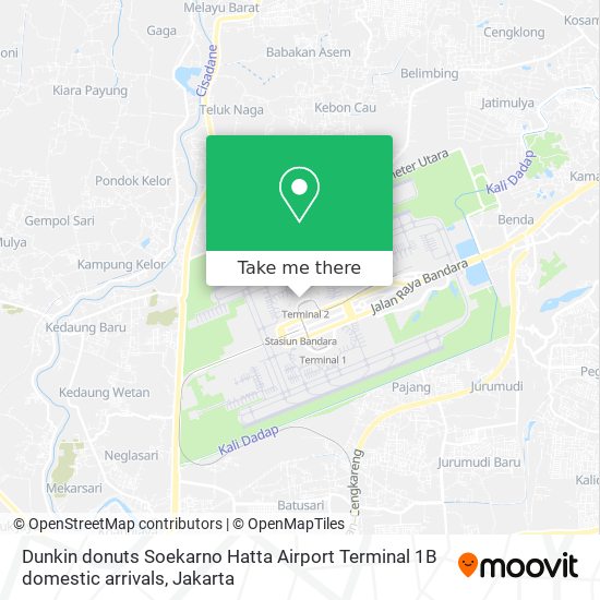 Dunkin donuts Soekarno Hatta Airport Terminal 1B domestic arrivals map